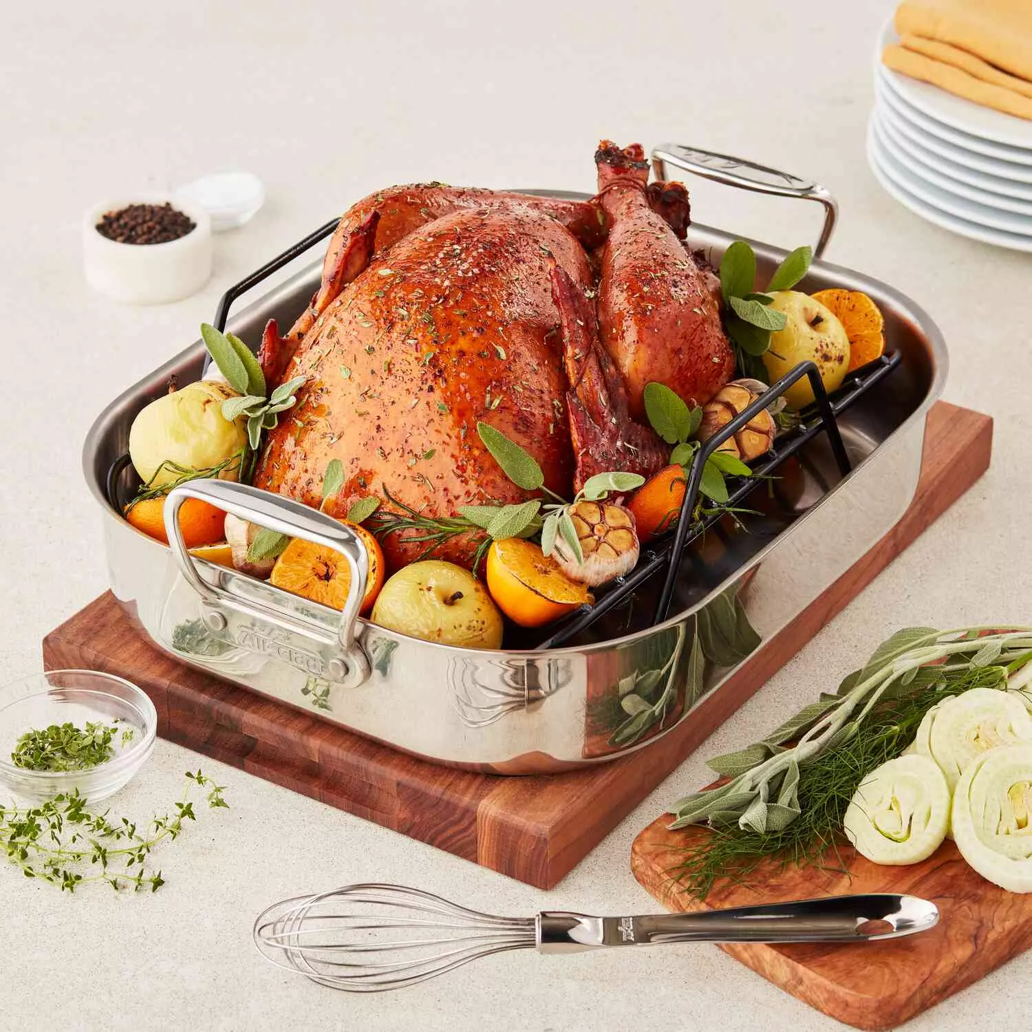 All-Clad Stainless Steel Roasting Pan with Rack